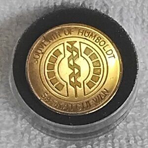 Circulated Souvenir of Humboldt Saskatchewan Red River Cart Token!!